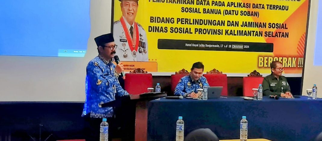 Dinsos Kalsel Gelar Evaluasi Teknis Pemutahiran Data pada Aplikasi DATU SOBAN