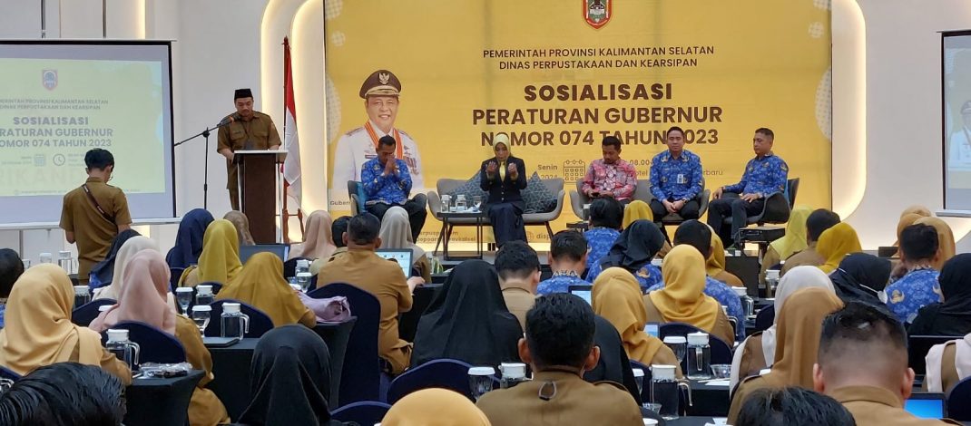 Dispersip Kalsel Sosialisasikan Pergub Penerapan Aplikasi SRIKANDI